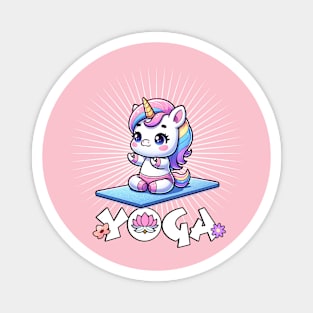 Cute Yoga Unicorn 🦄 🧘🏼‍♀️ Magnet